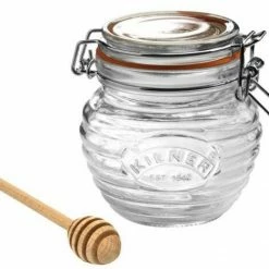 Kilner Clip Top Honigtopf Mit Buchenholz-Löffel