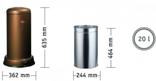 Wesco Baseboy 20 Liter Mit Dämpfer In Rot 4 Wesco Baseboy 20 Liter Mit Dämpfer In Rot - Image 2