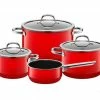 Silit Kochtopfset Passion Red Mit Stielkasserolle, 4-teilig -Alfi-Shop 21 0929 7383 100 xl