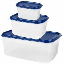 Emsa Frischhaltedosen Set Superline Eckig, 3-teilig