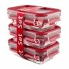 Emsa Frischhaltedosen Set Clip & Close Aus Glas, 3er Set -Alfi-Shop 447674 MAIN rot neujpg xl