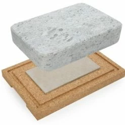 Täljsten Steksten-Kochstein Mit Korkuntersetzer