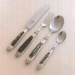 Eichenlaub Servierlöffel Aus Hirschhorn